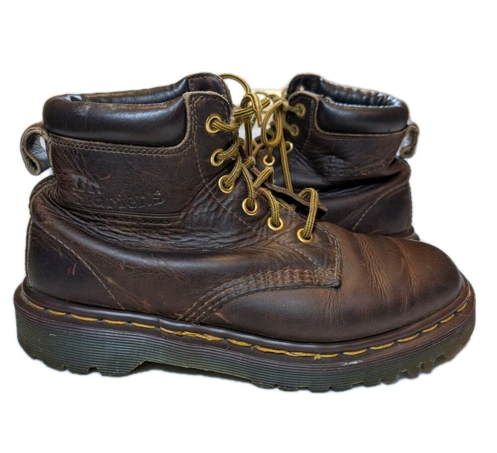 Dr Martens Made in England 5 Eye Lace Up Boots Womens 5 Brown Leather